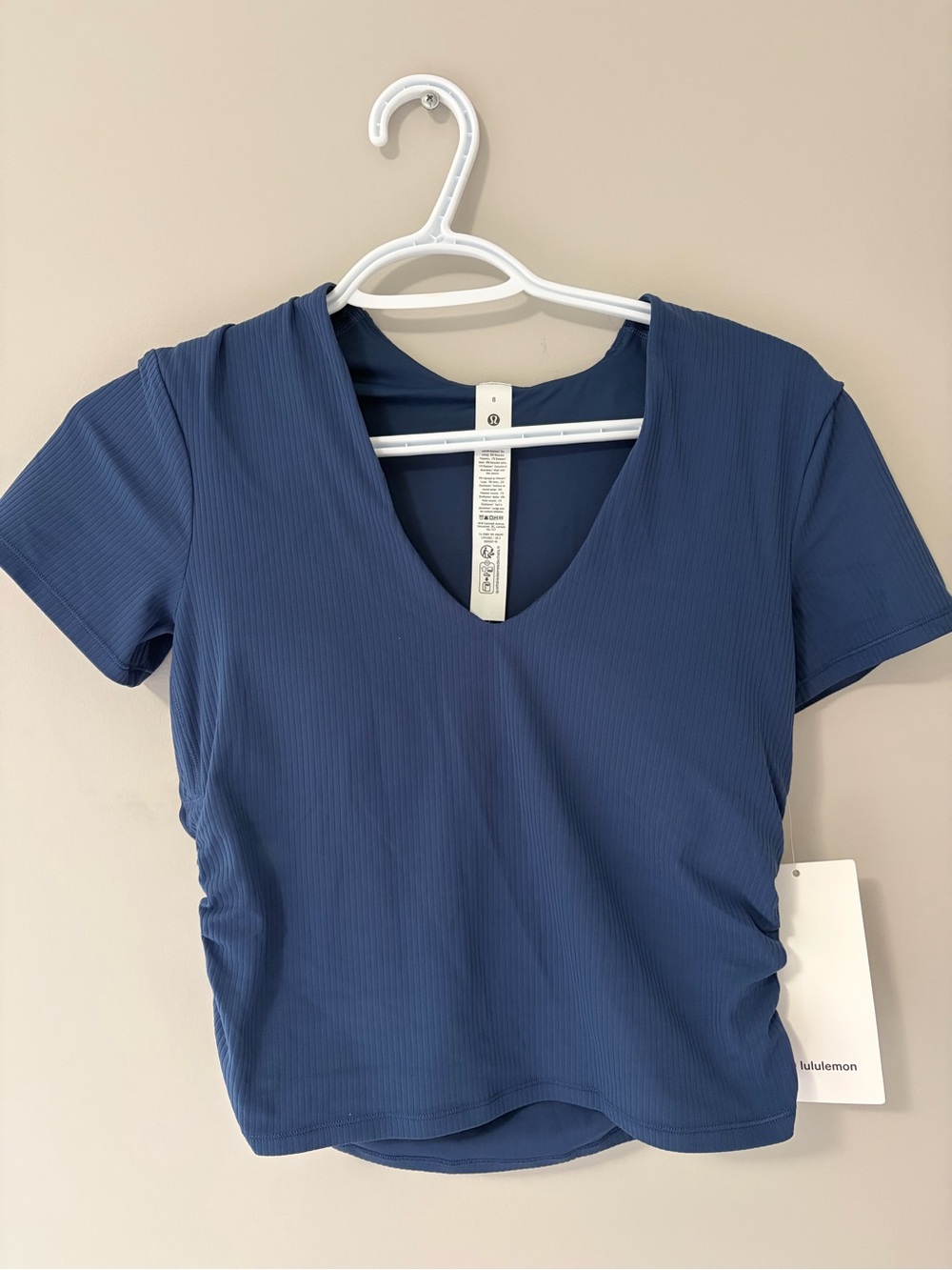Lululemon Ribbed V-Neck Short Sleeve Top